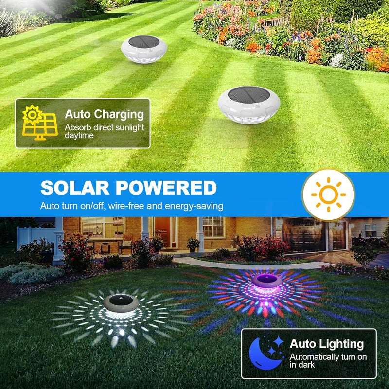 LENONE Floating Pool Lights Solar Powered, 6.5“ Vibrant RGB Colors Pool Lights That Float with Dynamic Lighting Effects, Waterproof Float or Hang Solar Floating Light for Pool Hot Tub Garden Party(1) - Image 2